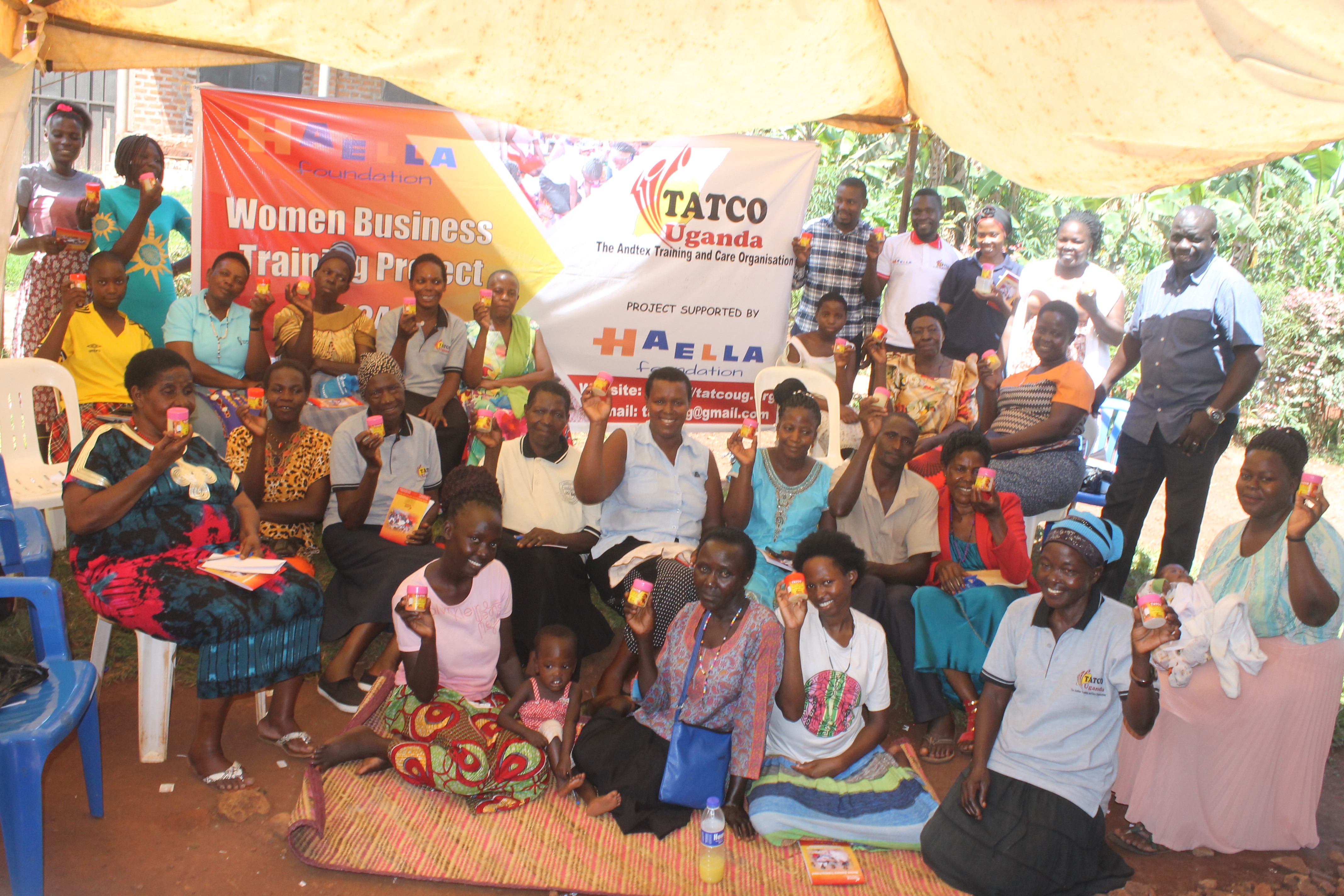 Women in Bukerere attending business and financial literacy training